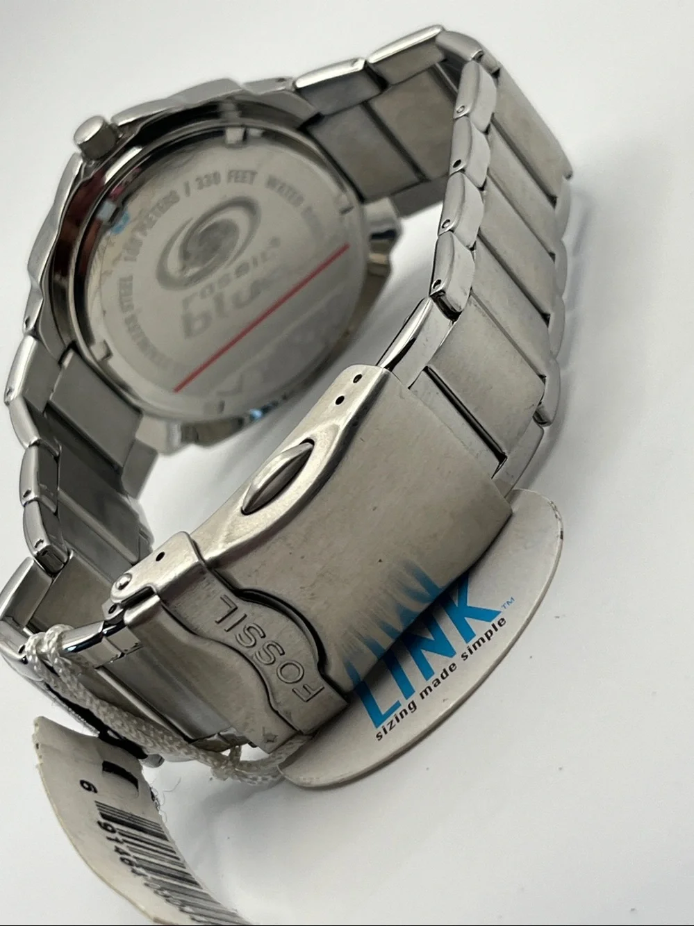 Fossil Silver Stainless Steel Men's Watch with White Dial